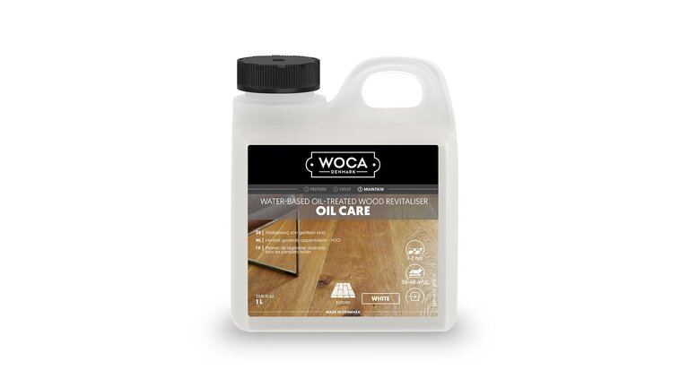 WOCA Ölpflege für geölte Holzböden, Weiß.